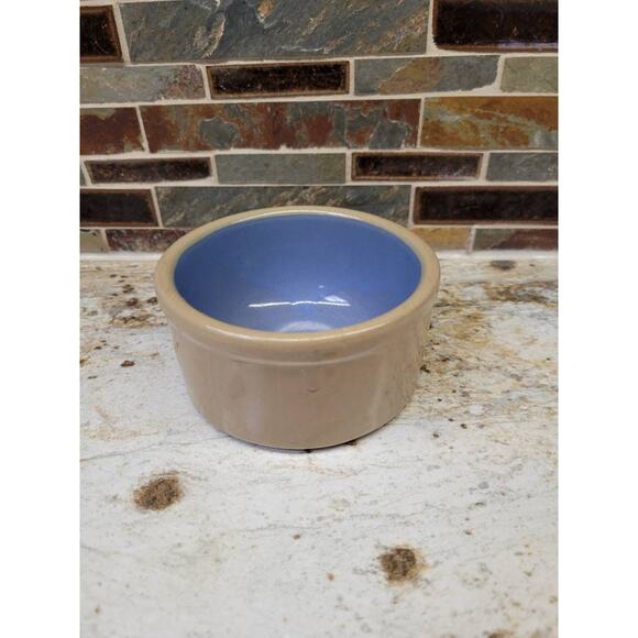 Vintage Small Crock Bowl Pet Dish, Dog/Cat, Succulent Planter, Farmhouse Decor - Picture 2 of 4